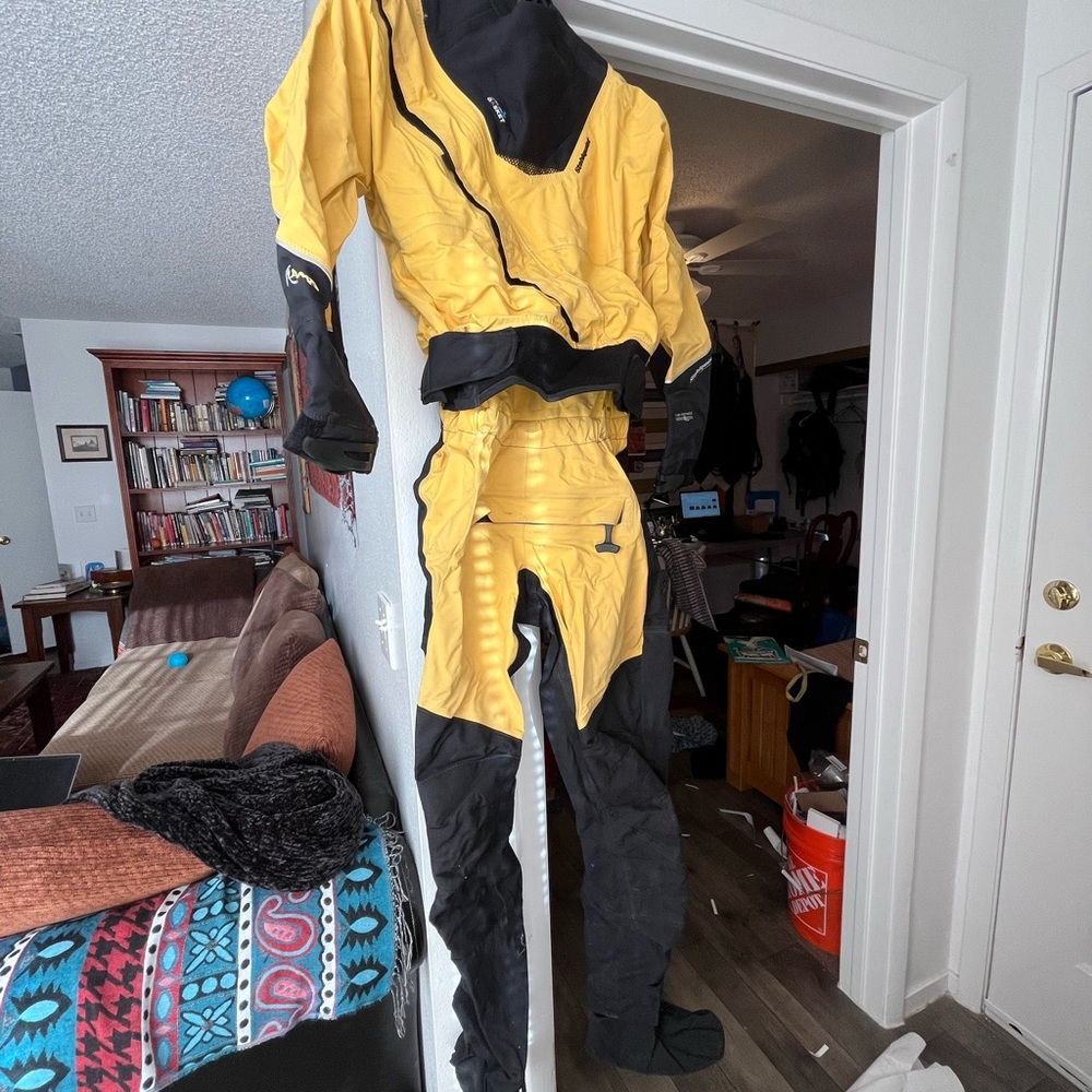 Stolquist Amp Yellow & Black Dry Suit - Waterproof Paddling Drysuit